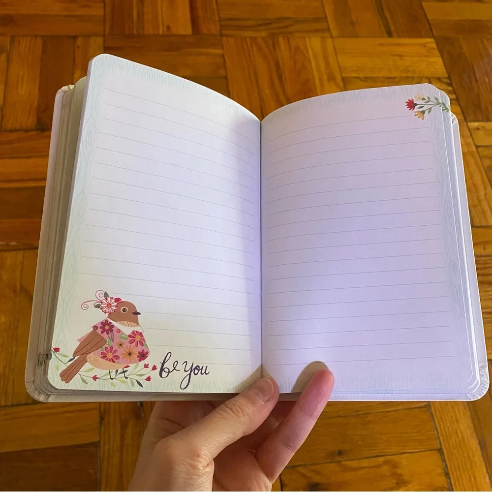 Molly & Rex Hard Cover Bird Print “Be You” Lined Journal Notebook